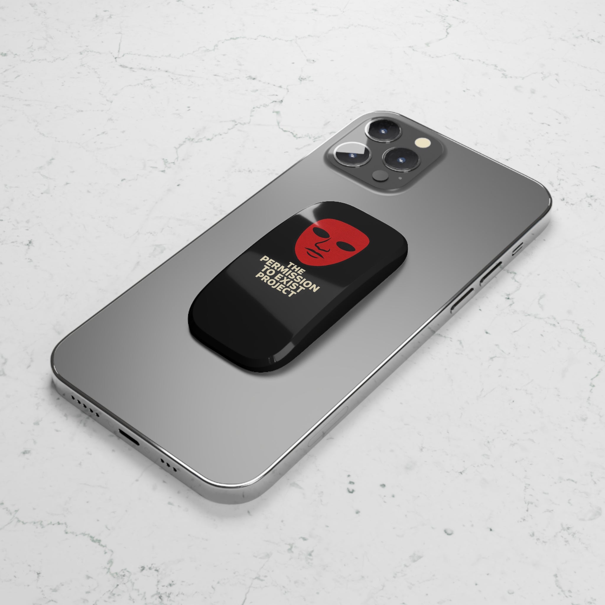 Phone Grip — The Permission To Exist Project Red Mask Phone Click-On Grip
