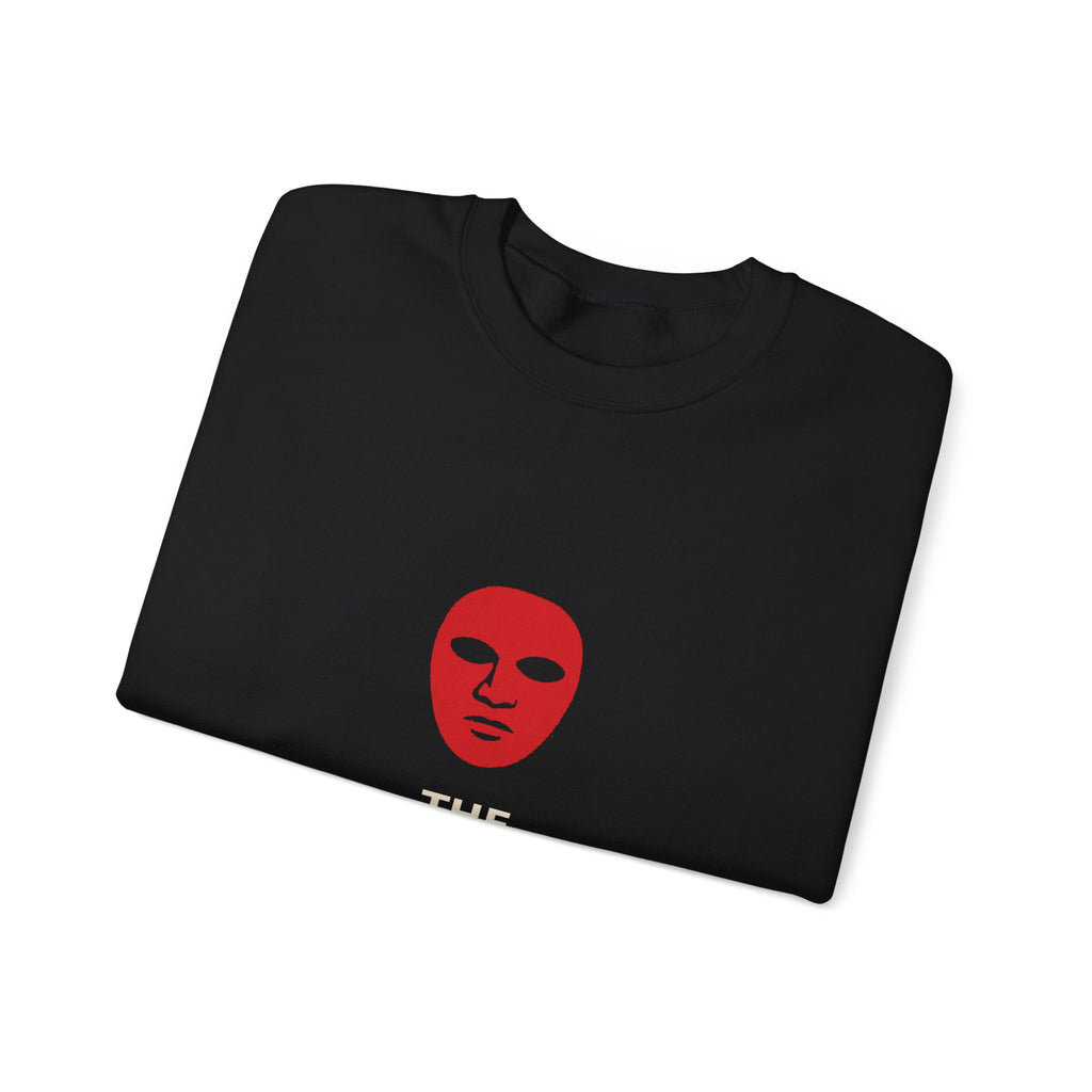 Permission to Exist Crewneck Sweatshirt — Red Mask Graphic