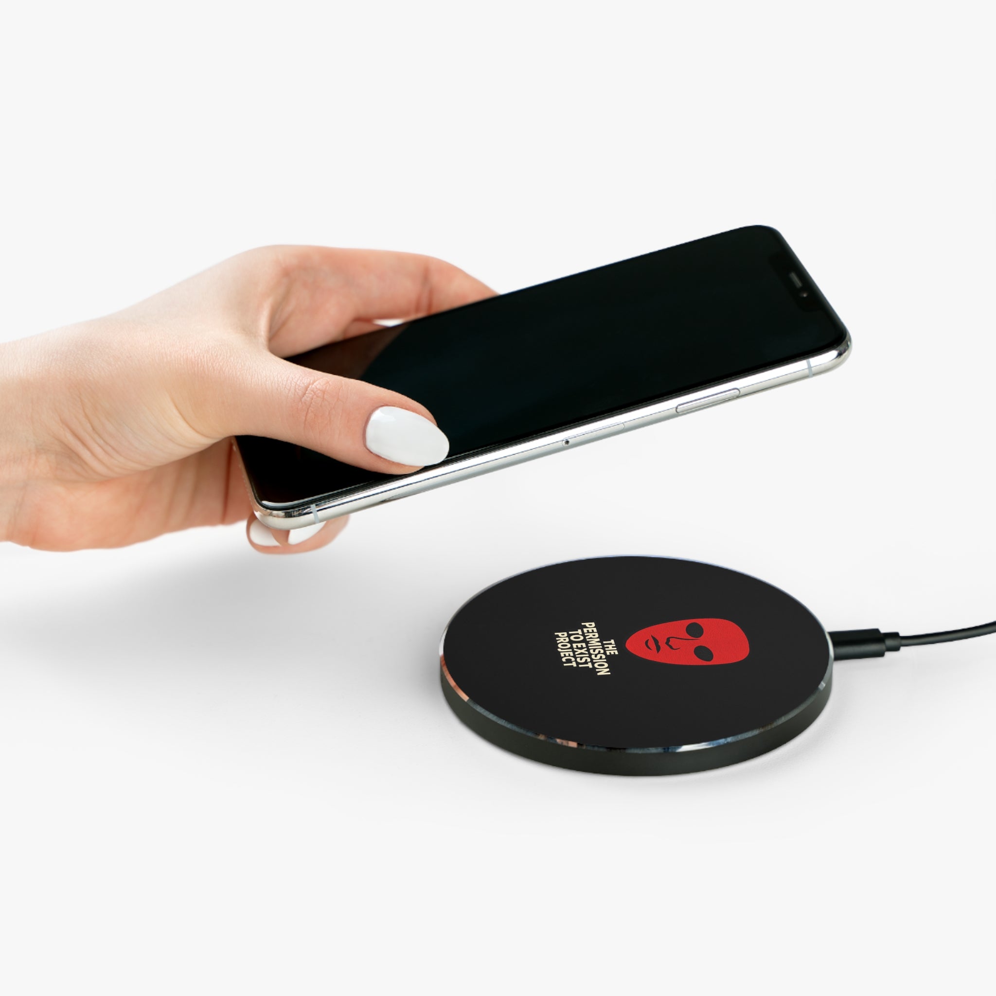 Wireless Charger — The Permission to Exist Project Red Mask Qi Charging Pad