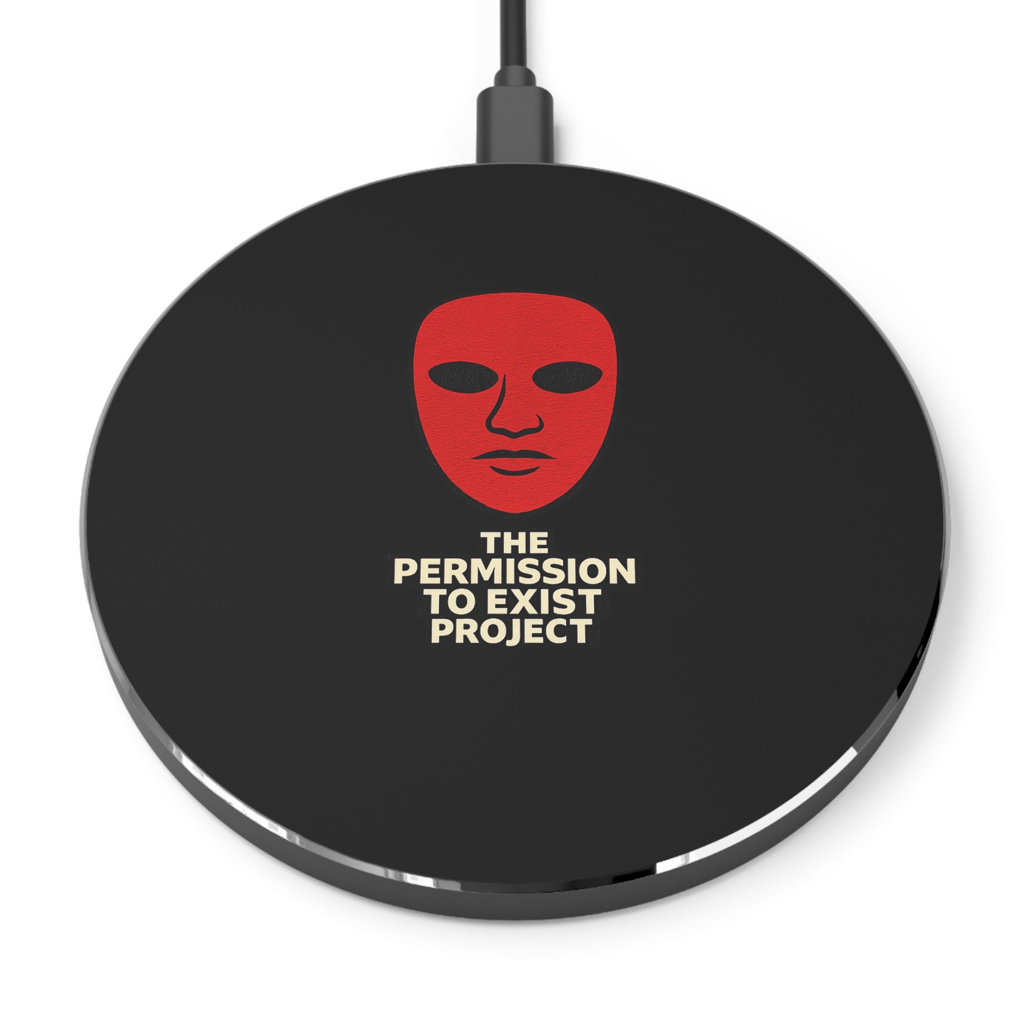 Wireless Charger — The Permission to Exist Project Red Mask Qi Charging Pad