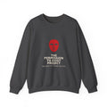 Permission to Exist Crewneck Sweatshirt — Red Mask Graphic