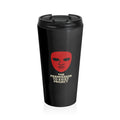 Travel Mug — "The Permission to Exist Project" Red Mask Stainless Steel Tumbler