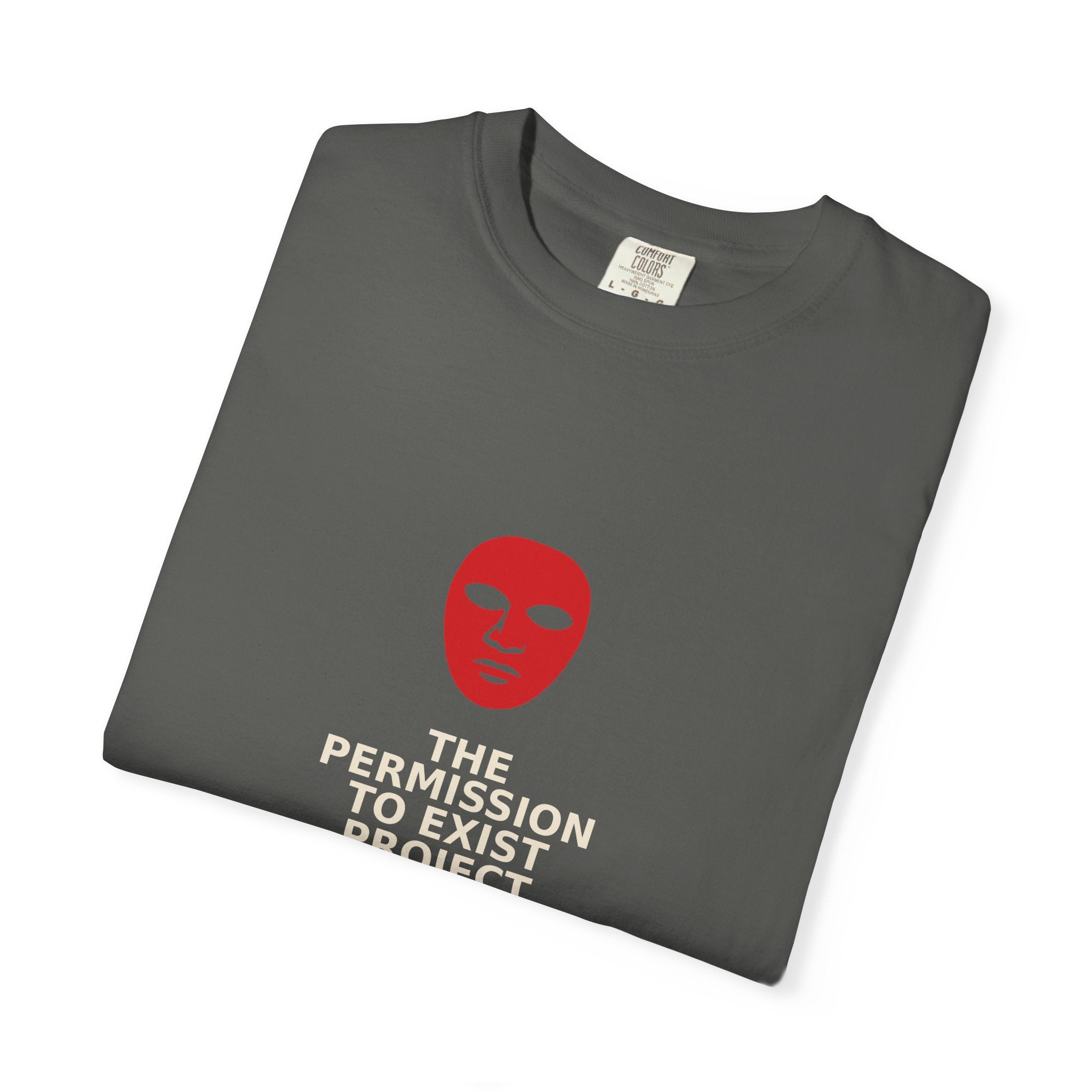 The Permission to Exist Project Tee — Red Mask Graphic T-Shirt