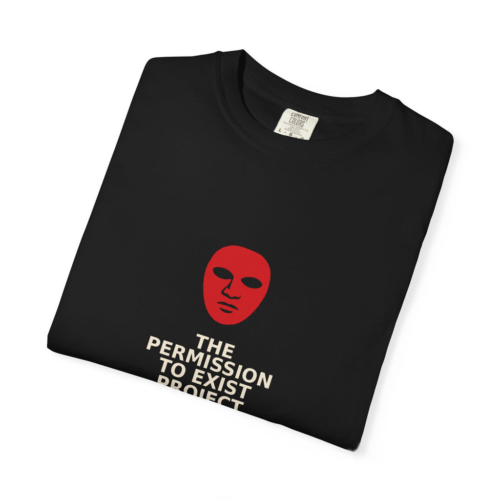 The Permission to Exist Project Tee — Red Mask Graphic T-Shirt