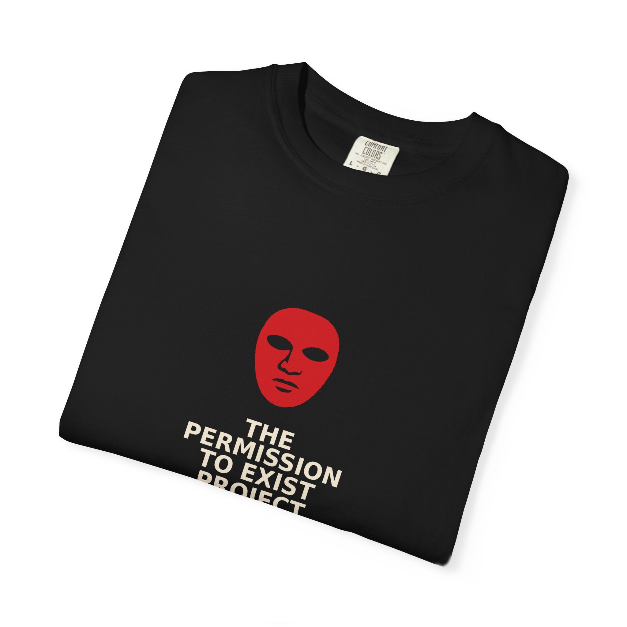 The Permission to Exist Project Tee — Red Mask Graphic T-Shirt