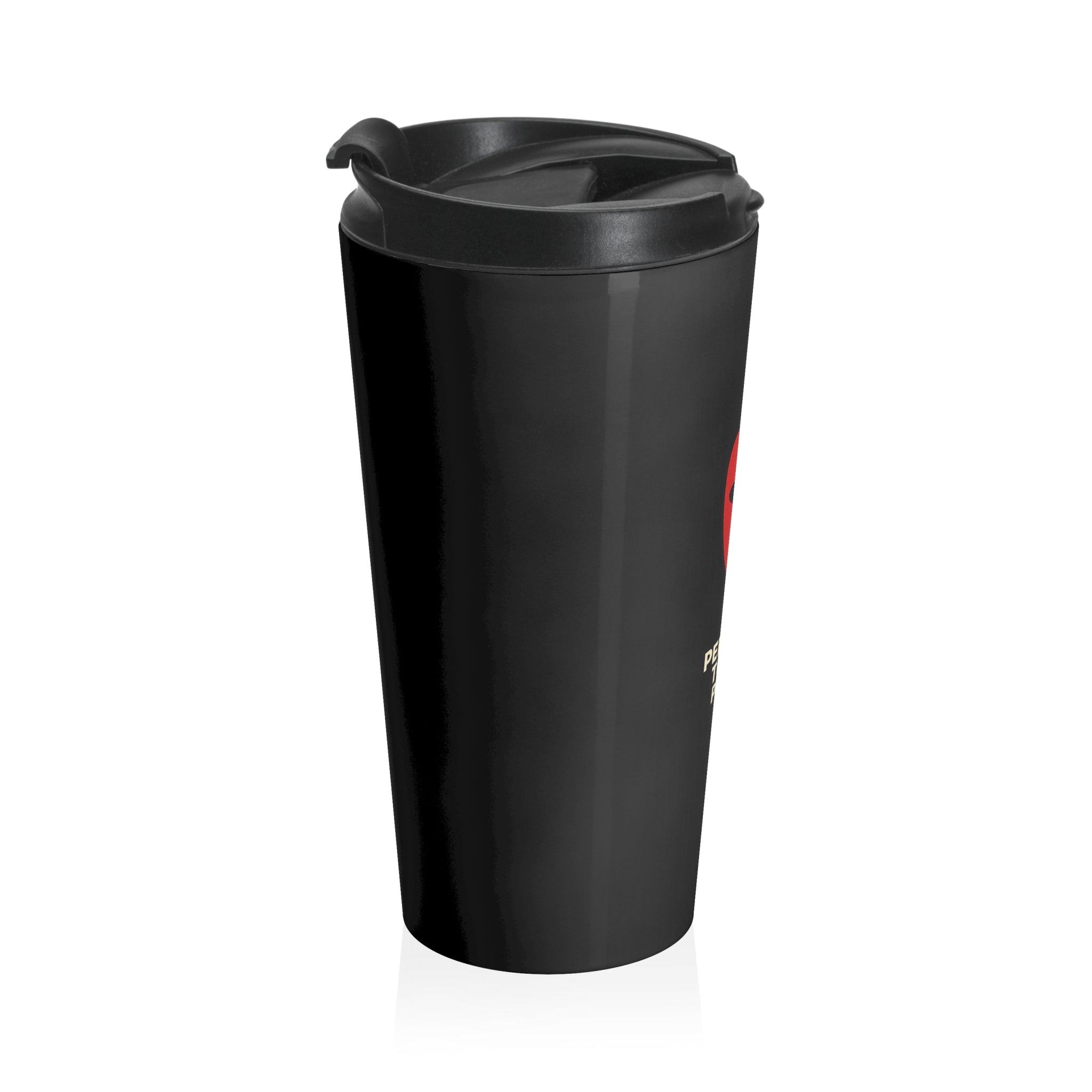 Travel Mug — "The Permission to Exist Project" Red Mask Stainless Steel Tumbler
