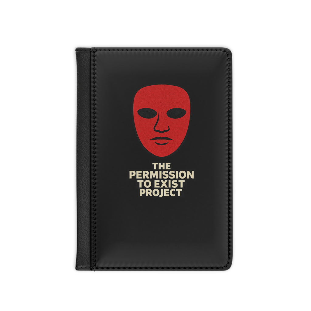 Permission To Exist Project Passport Cover – Red Mask Travel Wallet