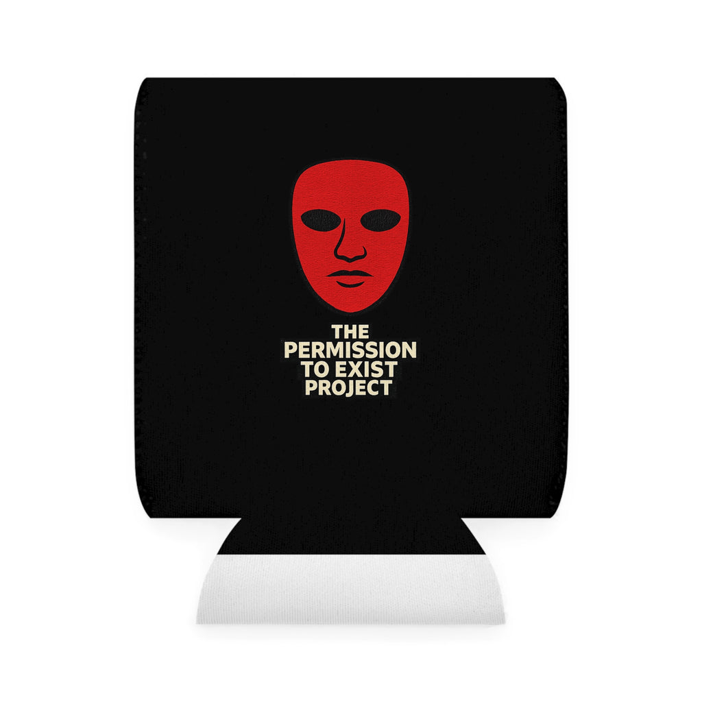 Can Cooler Sleeve - 'The Permission To Exist Project' Red Mask Logo Can Cooler