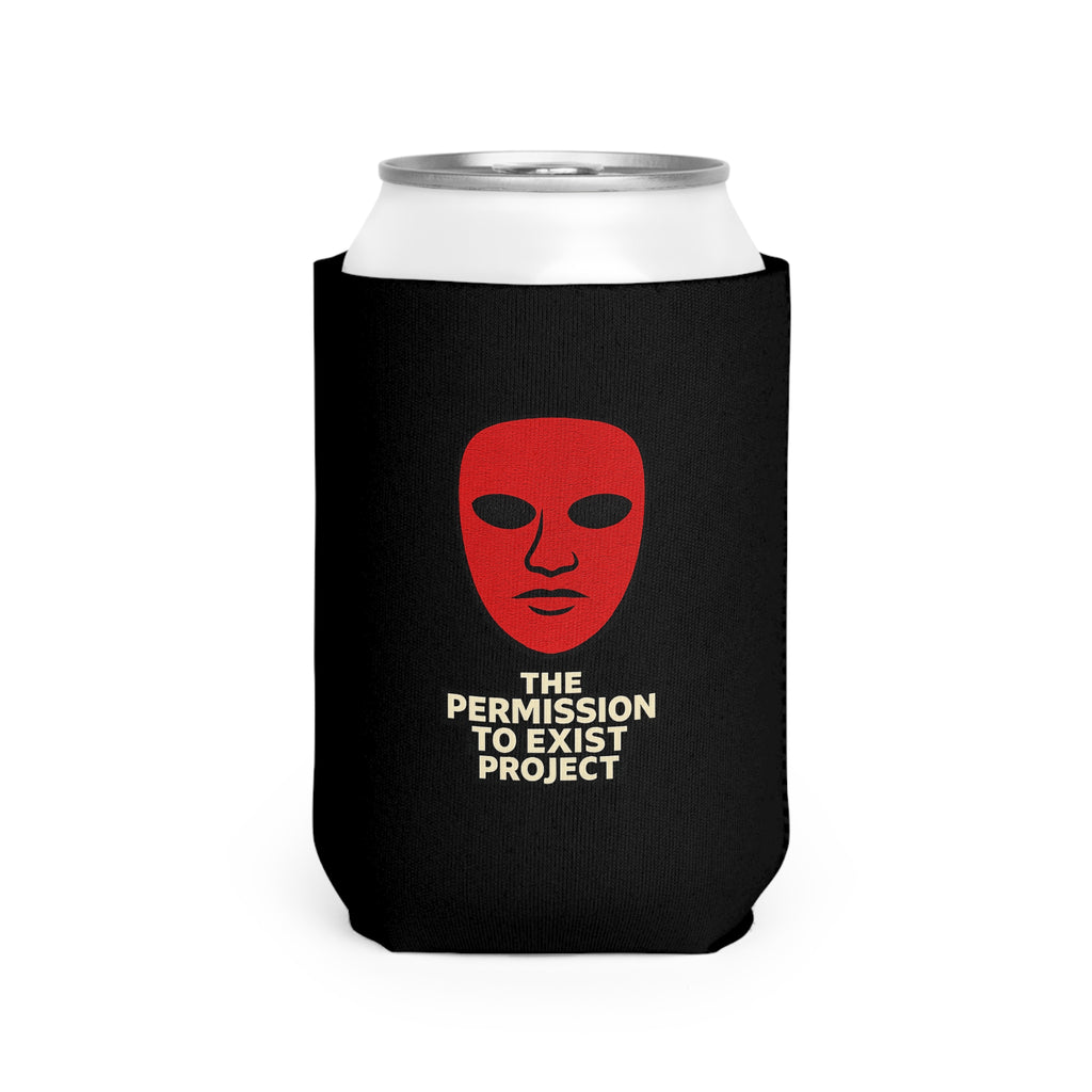 Can Cooler Sleeve - 'The Permission To Exist Project' Red Mask Logo Can Cooler