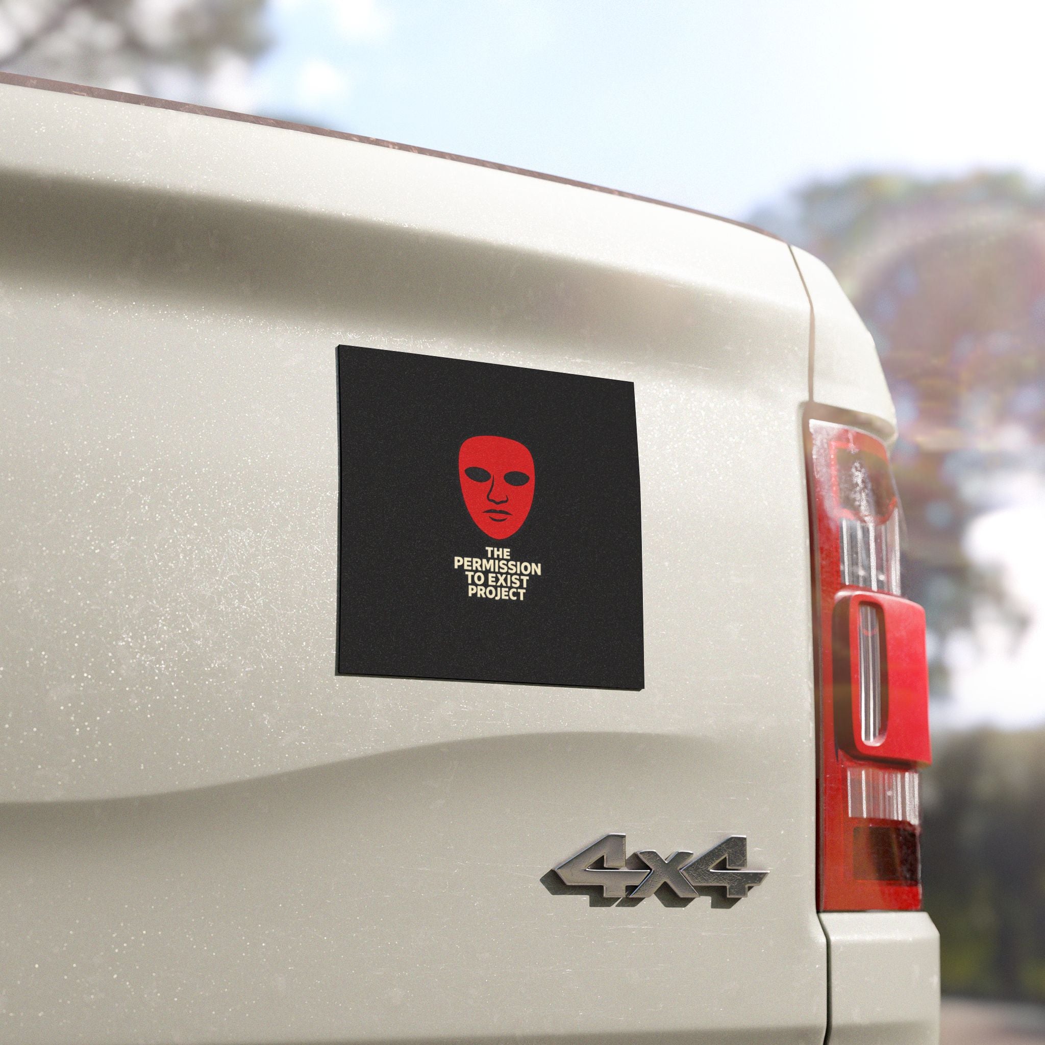 Car Magnet — The Permission to Exist Project Red Mask Design