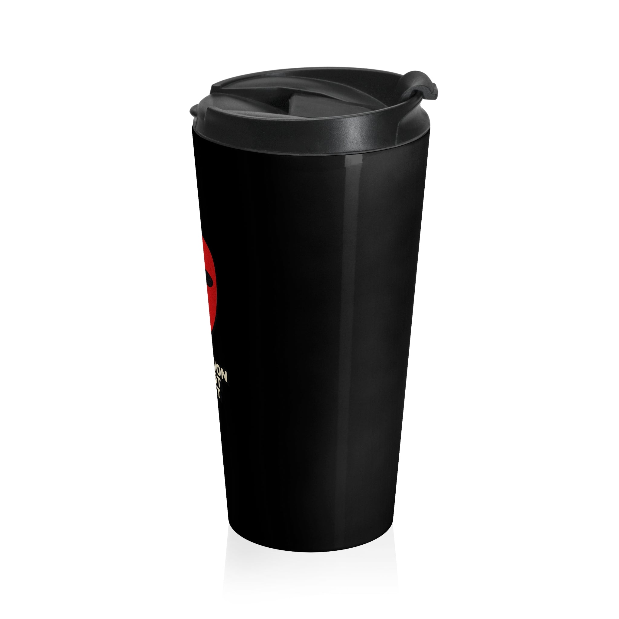 Travel Mug — "The Permission to Exist Project" Red Mask Stainless Steel Tumbler